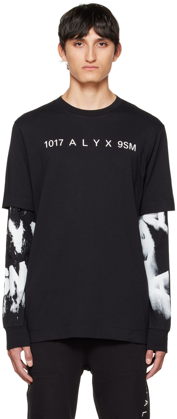 1017 ALYX 9SM Black Graphic Long Sleeve T-Shirt