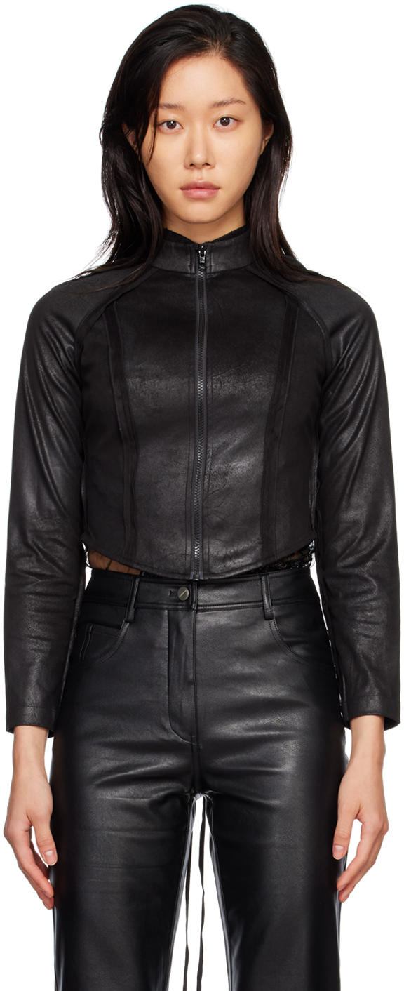 KIM SHUI SSENSE Exclusive Black Moto Jacket