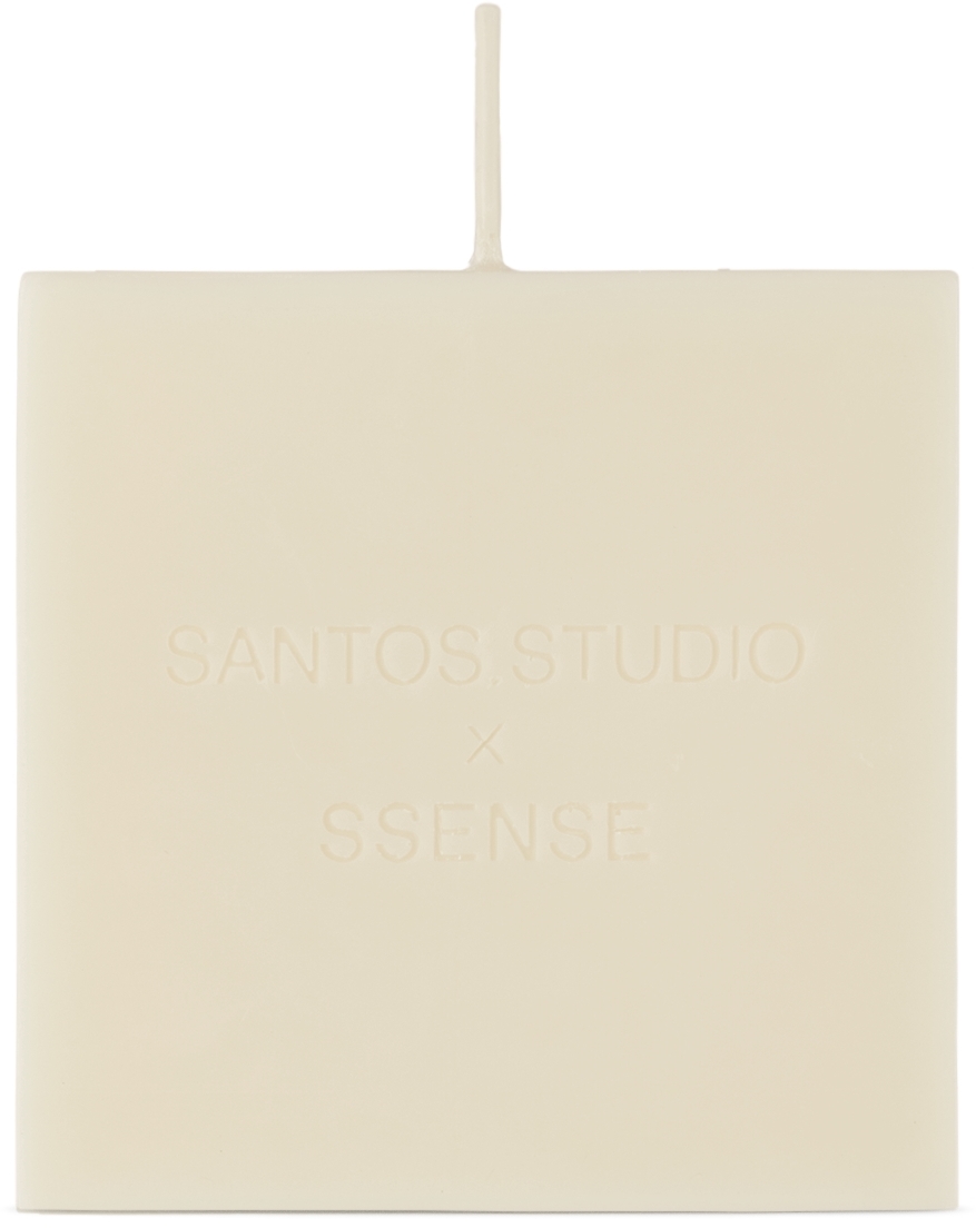Santos.studio Ssense Exclusive White 'anti' Candle In N/a