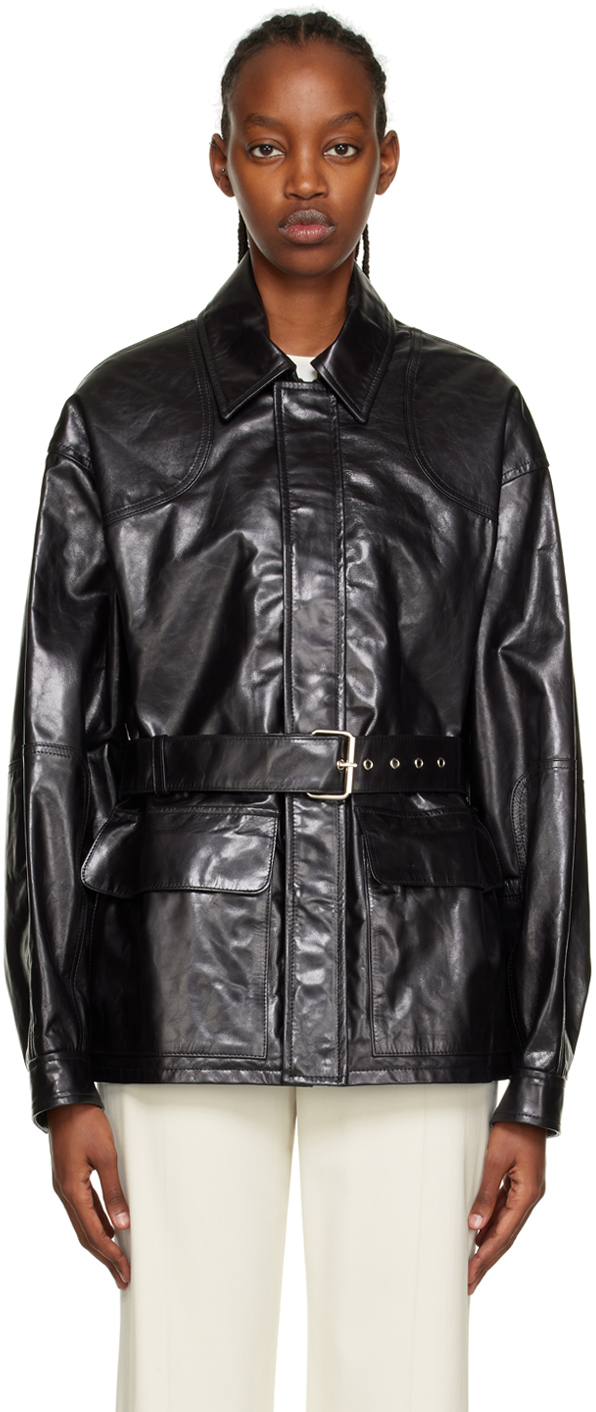Maryam Nassir Zadeh: Black Ramon Leather Jacket | SSENSE