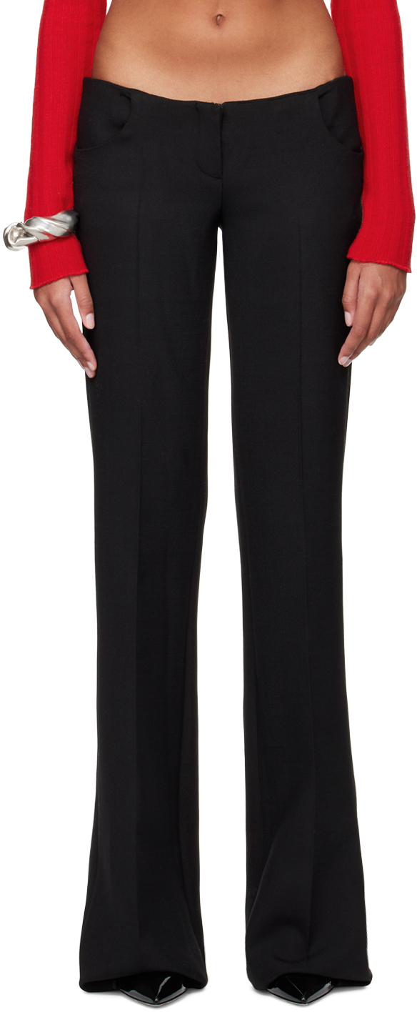 LaQuan Smith Black LowRise Trousers SSENSE