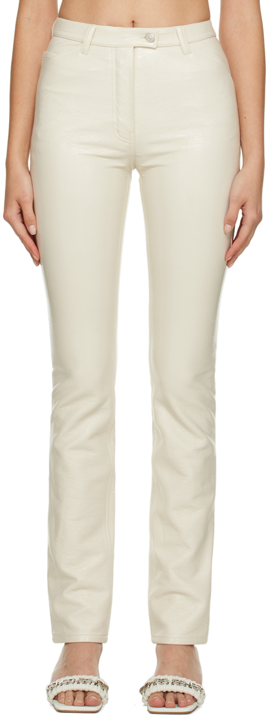 Courrèges Off-White Slim-Fit Trousers