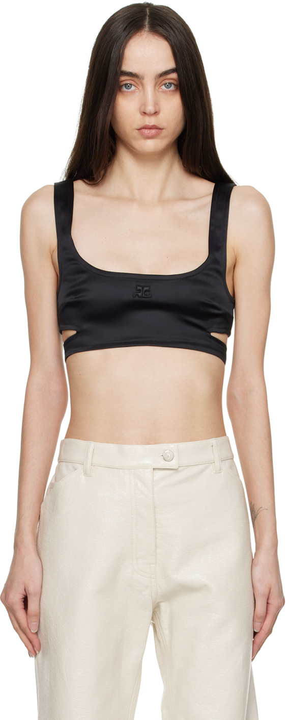 Courrèges Black Cutout Tank Top