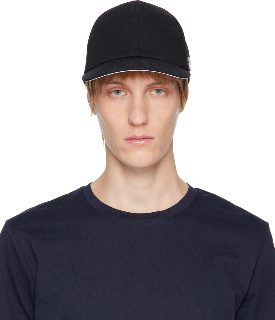 Black Classic Faux-Leather Cap by Courrèges on Sale