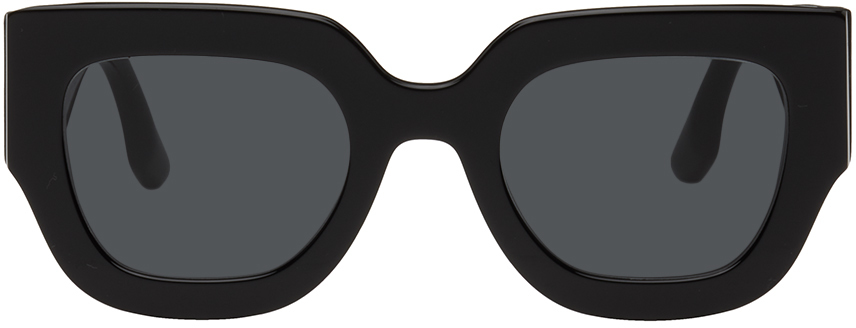 Victoria Beckham Black Thick Sunglasses In 001 Black