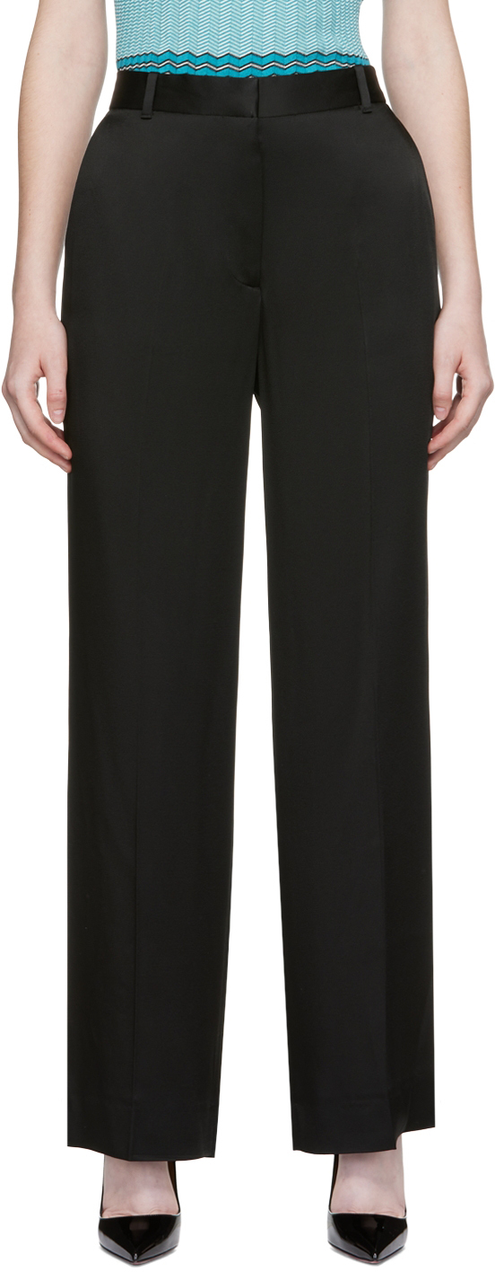 Black Straight-Leg Trousers