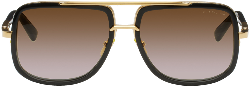 Ssense Uomo Accessori Occhiali da sole Black & Gold Mach-One Sunglasses 
