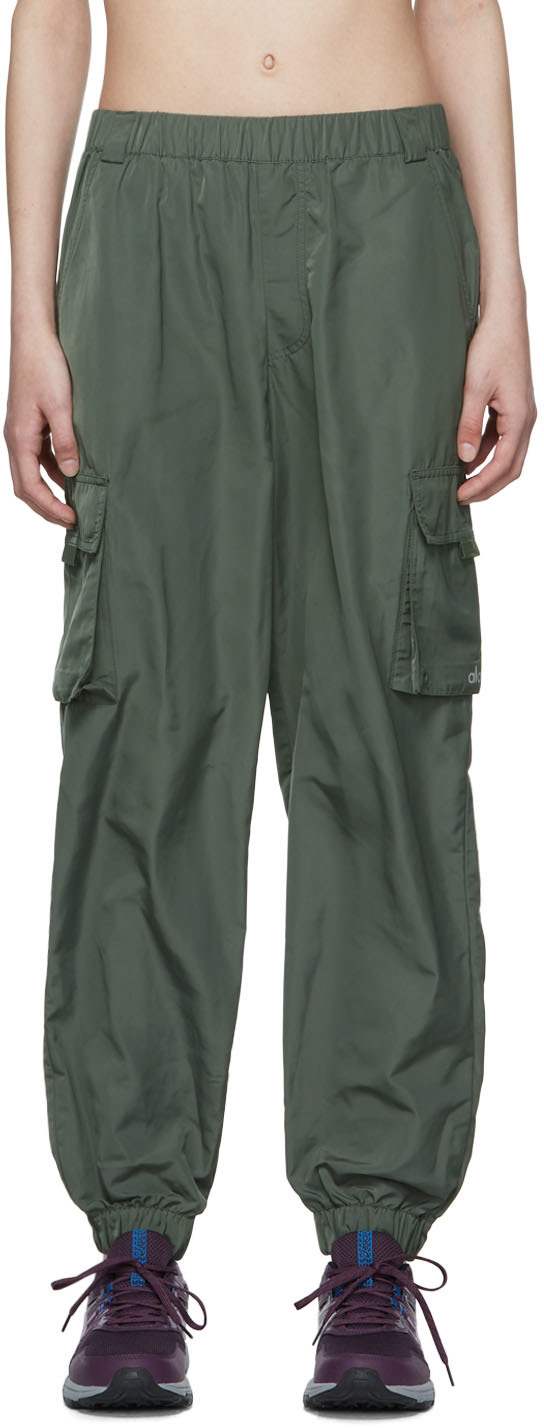 Alo Green Polyester Sport Pants