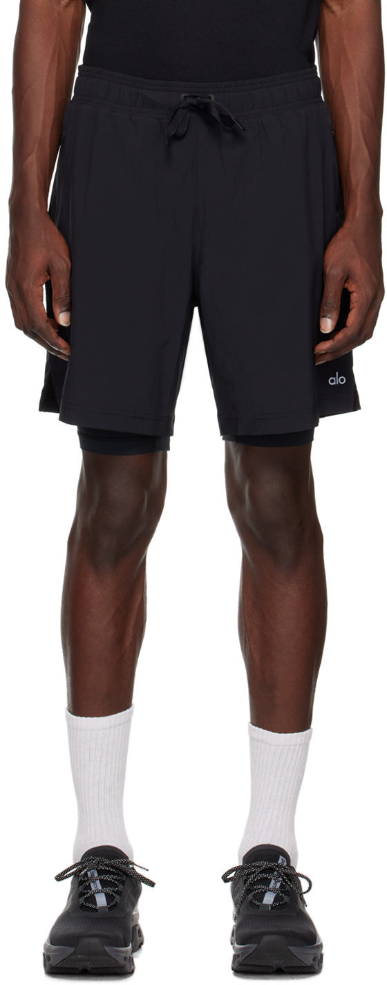 Black Unity 2-In-1 Shorts by Alo on Sale