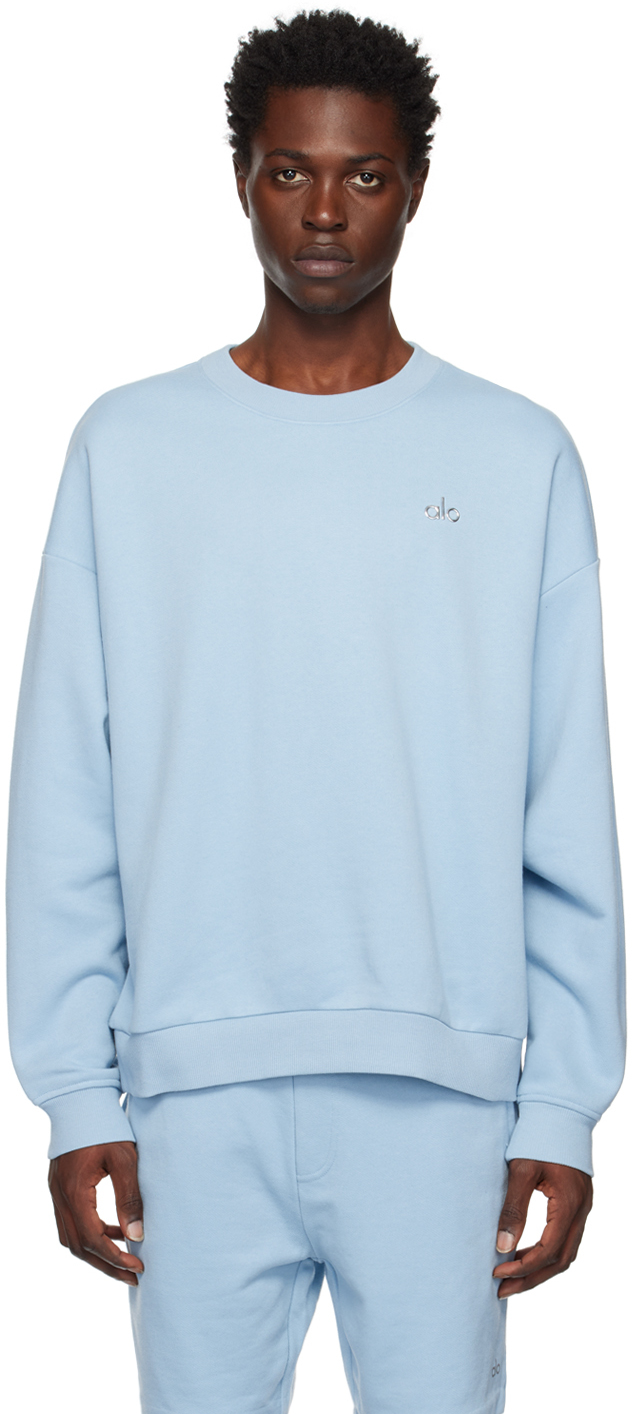 Alo: Blue Accolade Sweatshirt | SSENSE Canada