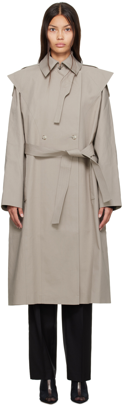Ssense Donna Abbigliamento Cappotti e giubbotti Soprabiti Impermeabili Off-White Cotton Trench Coat 