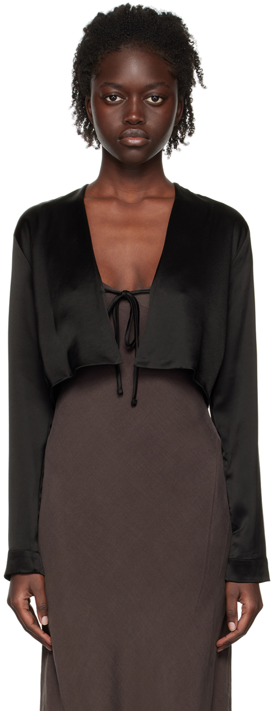 Black Barb Cardigan by LESET on Sale