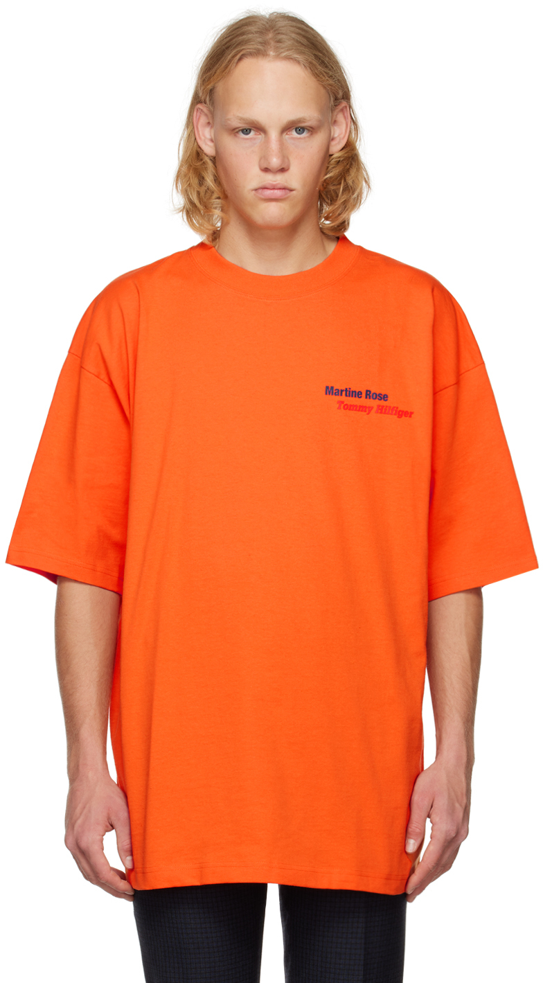 Tommy Jeans x Martine Rose: Orange Oversized T-Shirt | SSENSE UK