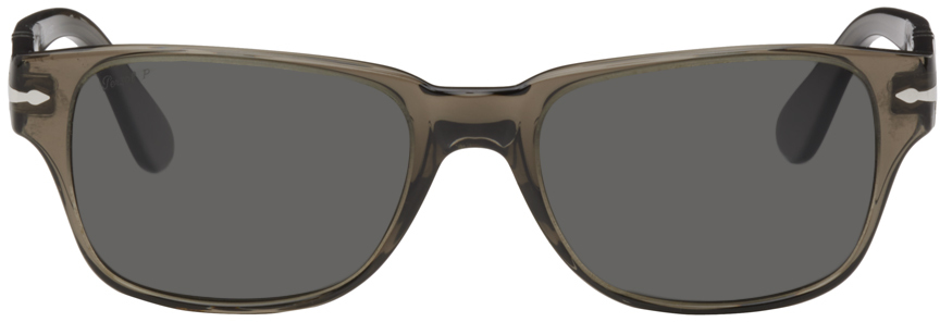 SSENSE Men Accessories Sunglasses Square Sunglasses Gray PO3288S Square Sunglasses 
