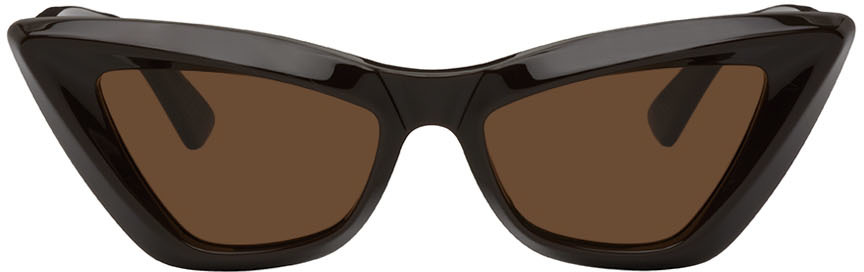 Bottega Veneta Brown Cat-Eye Sunglasses