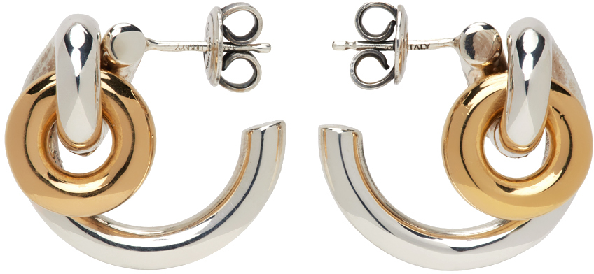 Silver & Gold Loop Earrings