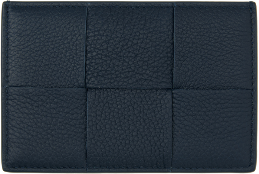 Bottega Navy Credit Card Holder SSENSE