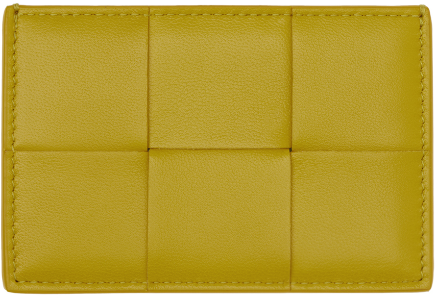 Bottega Veneta Yellow Credit Card Holder