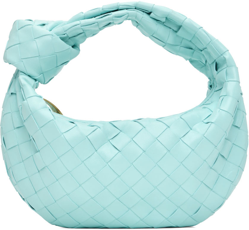 Bottega Veneta Blue Mini Jodie Top Handle Bag