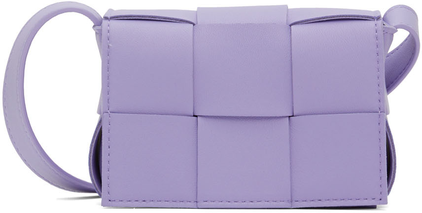 BOTTEGA VENETA Cassette mini shoulder bag in padded Intrecciato nappa -  Purple - 717506VCQR15325