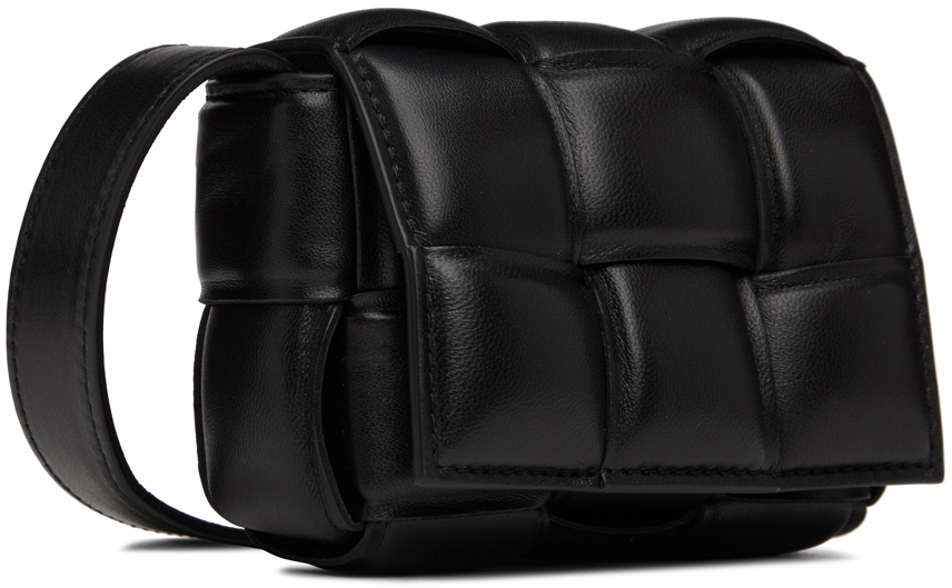 Bottega Veneta Candy Padded Cassette M In 8425 Black Gold