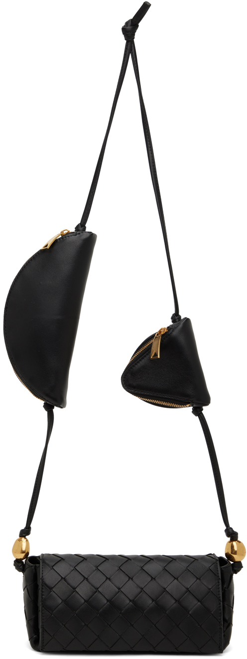 Bottega Veneta Black Pouch On Strap Shoulder Bag