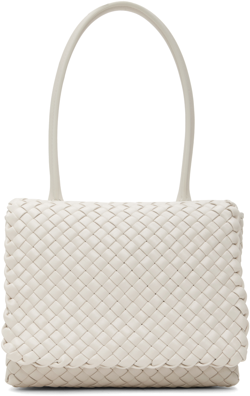 Bottega Veneta Off-white Patti Bag In 9143 Chalk