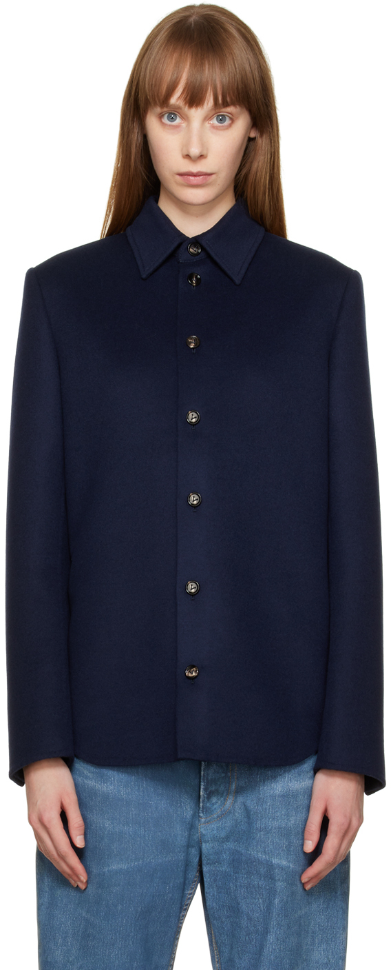 Navy Buttoned Jacket