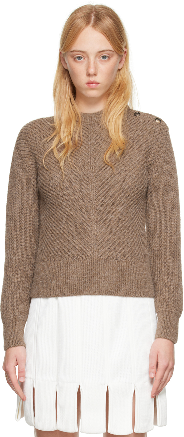 Taupe Button Sweater
