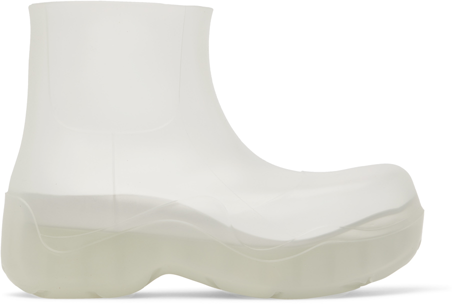 Bottega Veneta: Transparent Puddle Boots | SSENSE