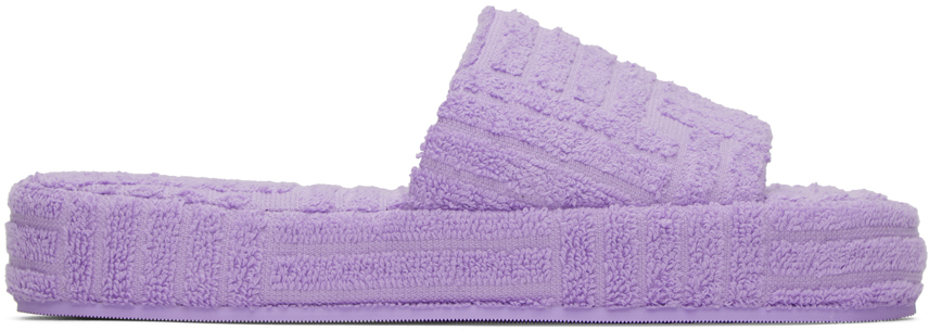 Bottega Veneta Purple Resort Sponge Flat Sandals