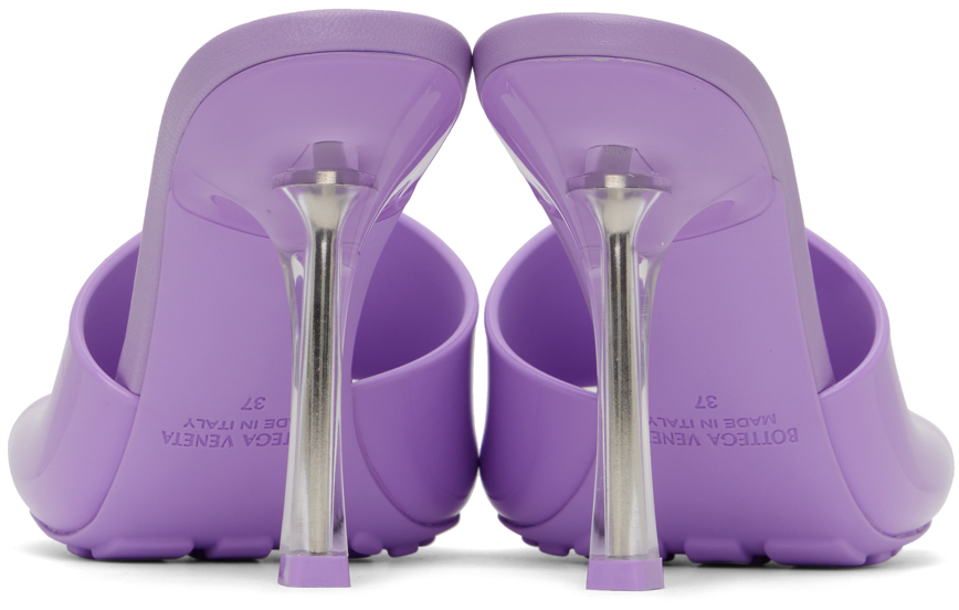Bottega Veneta Lilac Pvc Stretch Mules In 5119 Wisteria