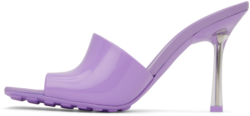 Bottega Veneta Lilac Pvc Stretch Mules In 5119 Wisteria