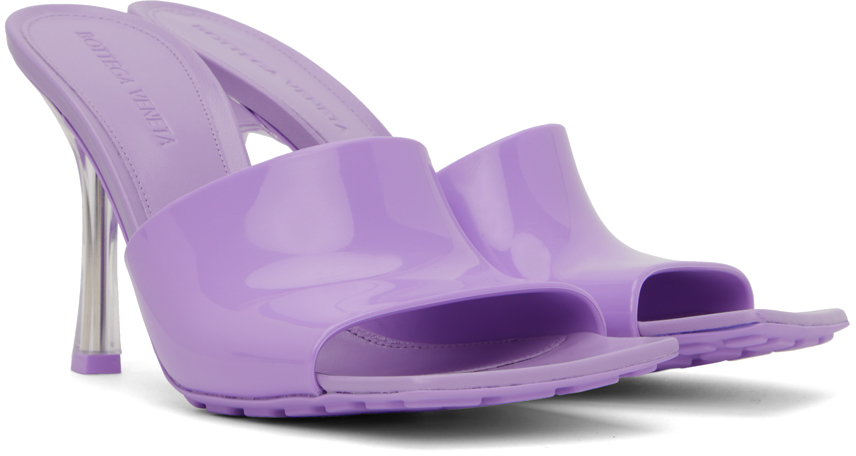 Bottega Veneta Lilac Pvc Stretch Mules In 5119 Wisteria