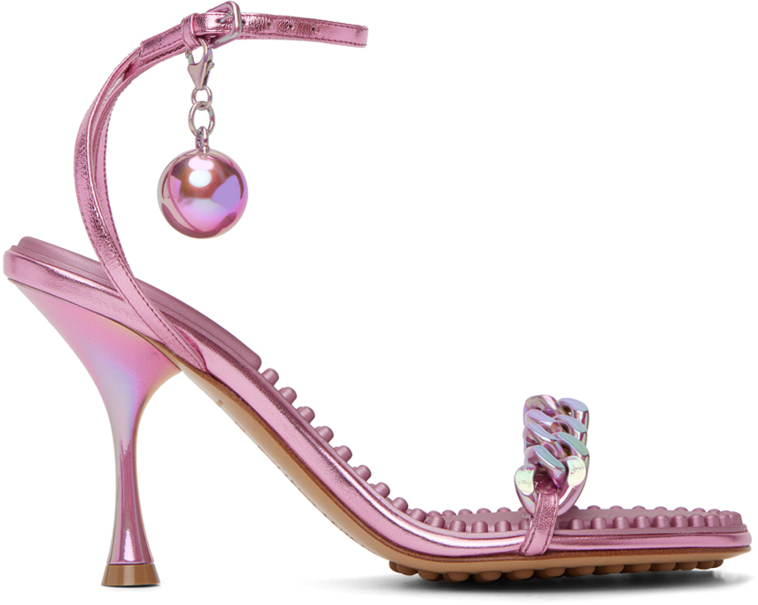 Pink Dot Heeled Sandals