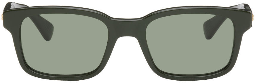 Bottega Veneta Khaki Square Sunglasses
