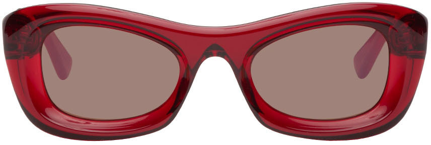 Bottega Veneta Red Cat-Eye Sunglasses