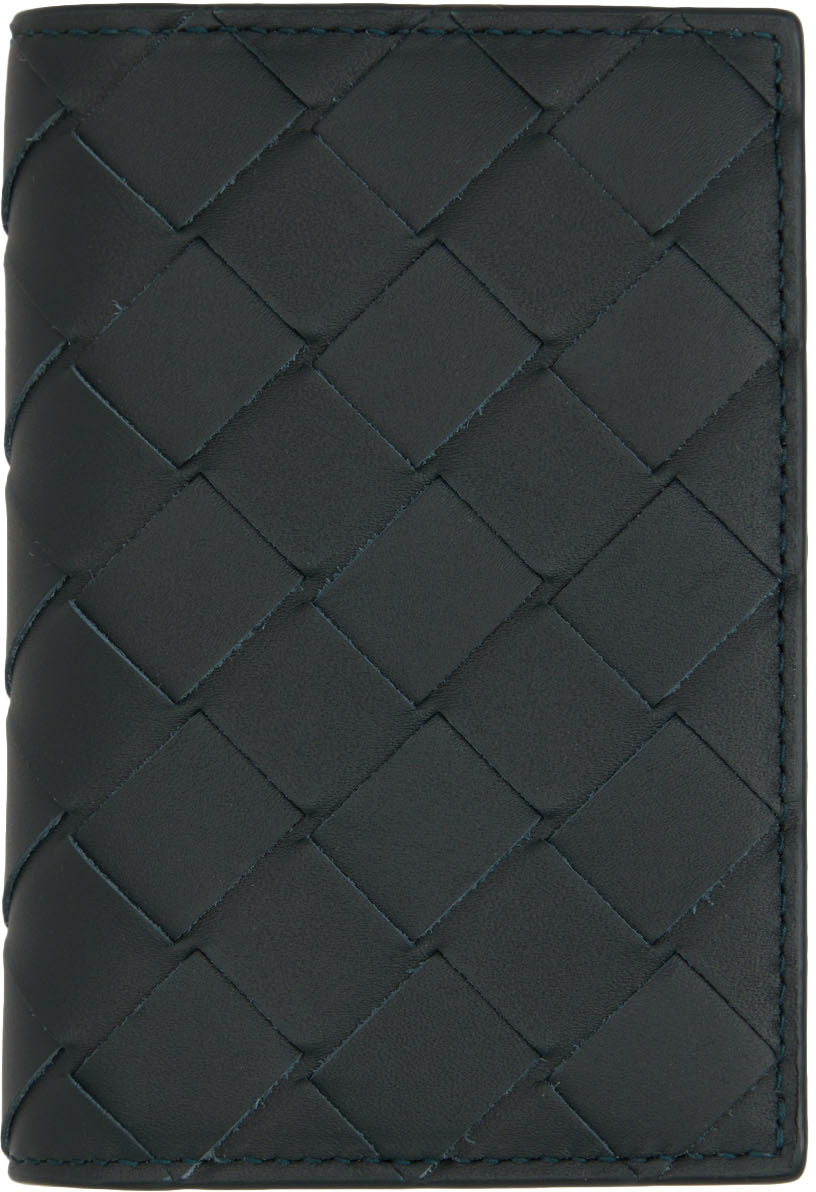 Bottega Veneta Black Flap Card Holder