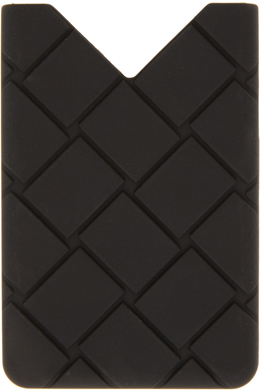 Bottega Veneta Black Rubber Card Holder
