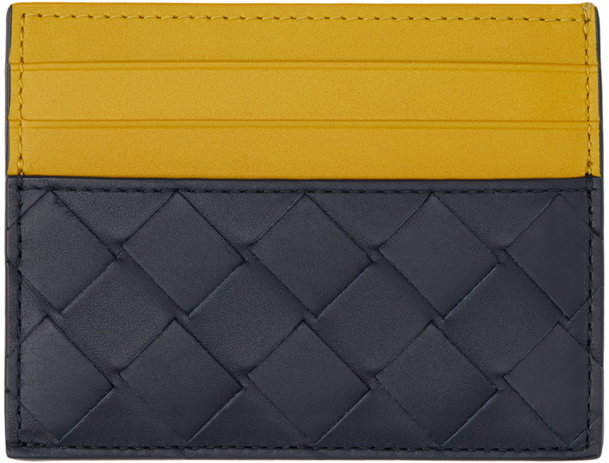 Bottega Veneta Black & Yellow Credit Card Holder