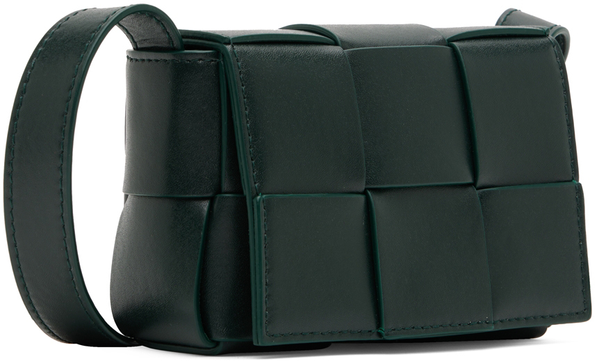 Bottega Veneta Green Mini Candy Cassette Messenger Bag