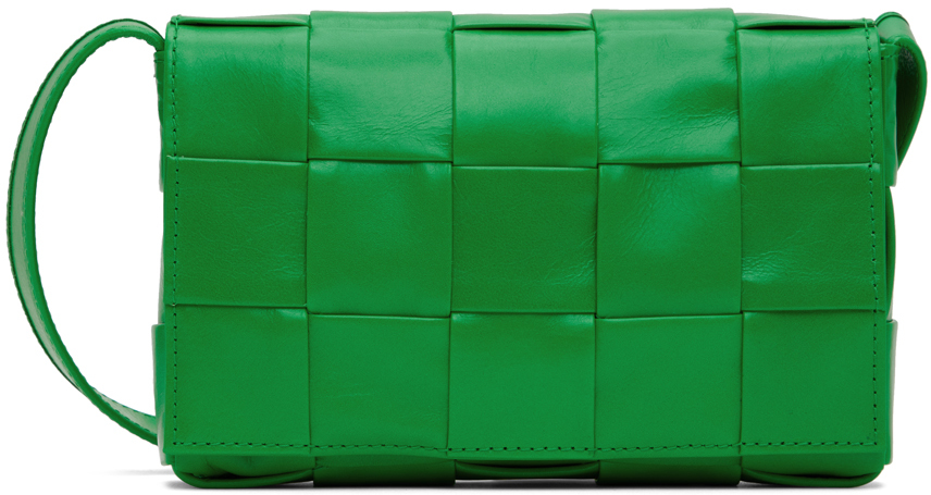 Bottega Veneta: Green Small Cassette Bag | SSENSE