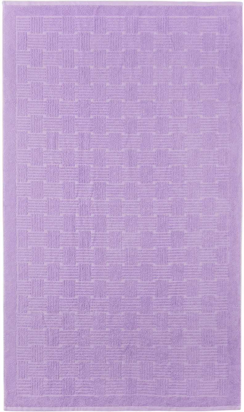 Bottega Veneta Purple Intreccio Beach Towel In Wisteria