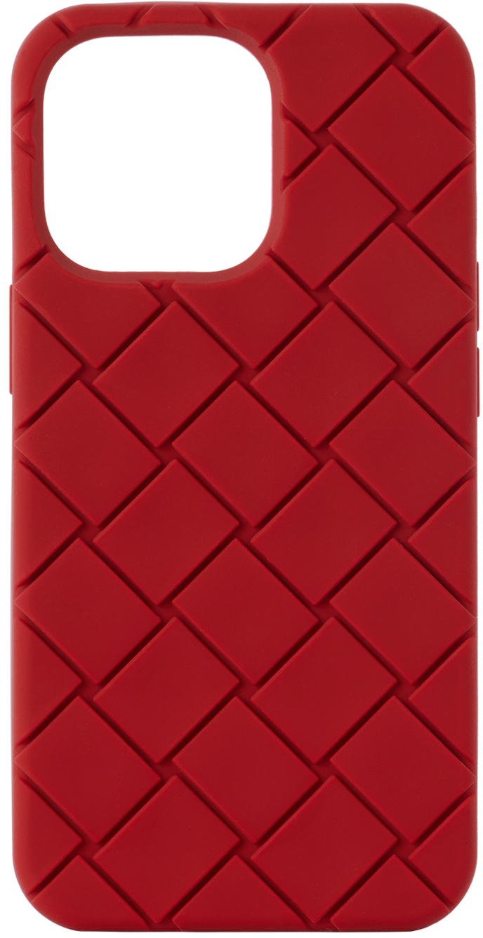 Bottega Veneta Red Intreccio iPhone 13 Pro Case