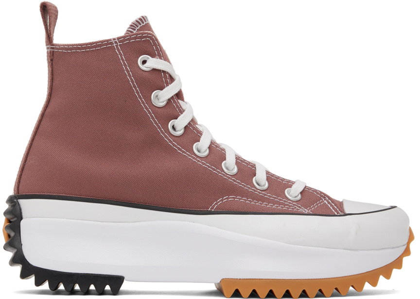 Brown Run Star Hike Sneakers by Converse on Sale