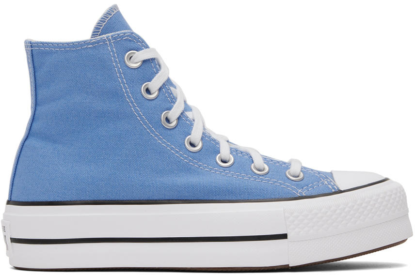 Converse: Blue All Star Lift High-Top Sneakers | SSENSE