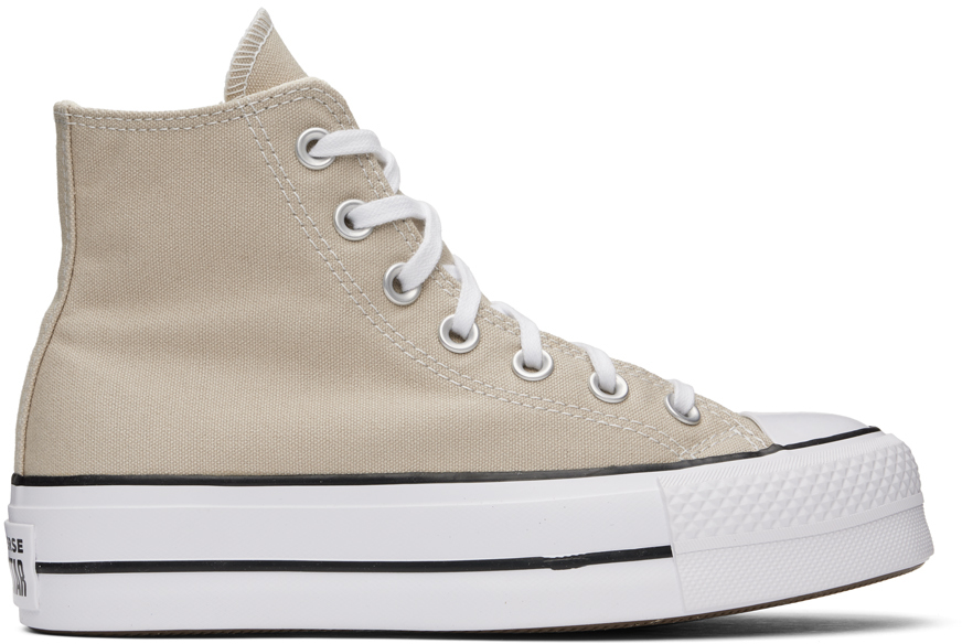 cut back Rational Restless Beige Chuck Taylor All Star Lift Platform Sneakers by Converse on Sale