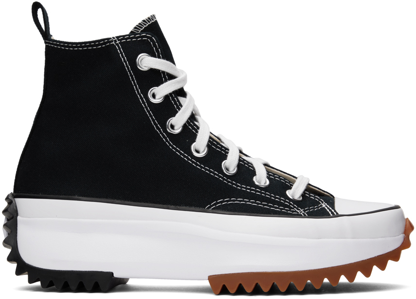 Black Run Star Hike Sneakers by Converse on Sale