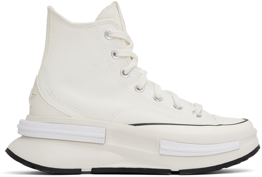 Converse Off-white Run Star Legacy Cx High Top Sneakers In Egret/black/white