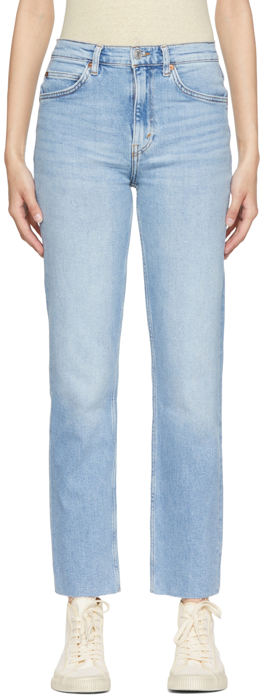 Blue 70s Straight Leg Jeans